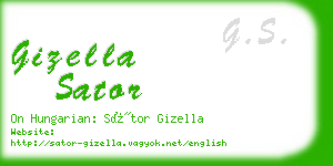 gizella sator business card